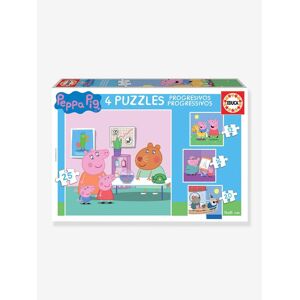 4 Puzzles progresivos Peppa Pig - EDUCA azul fuerte bicolor/multicolor