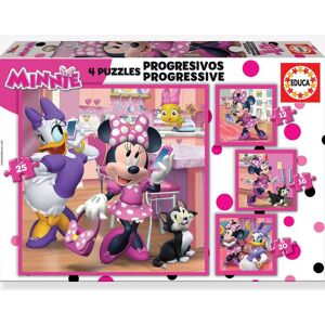 Puzzles progresivos 4 en 1 Disney Minnie - EDUCA rosa