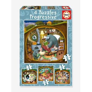 Puzzles Progresivos Cuentos del Bosque 12/25 - EDUCA BORRAS azul