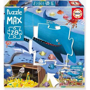 Puzzle Max 28 piezas Animales bajo el mar - EDUCA azul