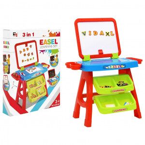 vidaXL Caballete Y Mesa De Aprendizaje Para Niños 3-1 Set De Juego