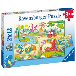 Ravensburger Puzle 2x12 piezas Dinosaurios jugant