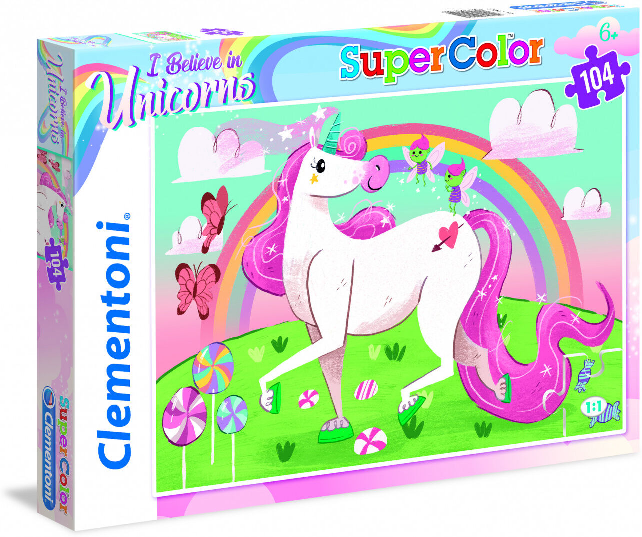 Clementoni Puzle 104 piezas Unicornio