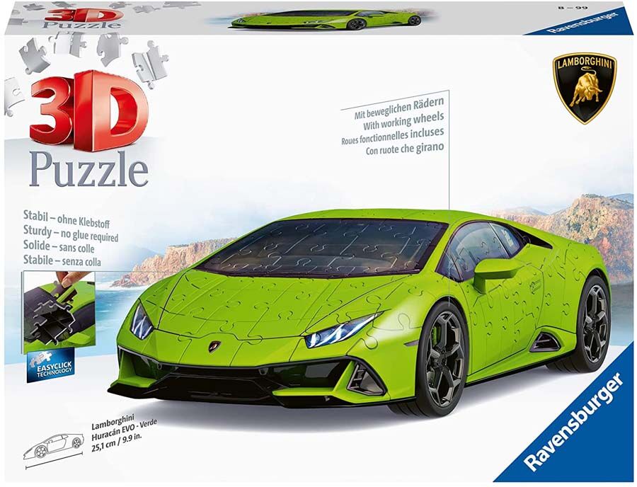 Ravensburger Puzle 3D 140 piezas Lamborghini Huracán EVO Verde