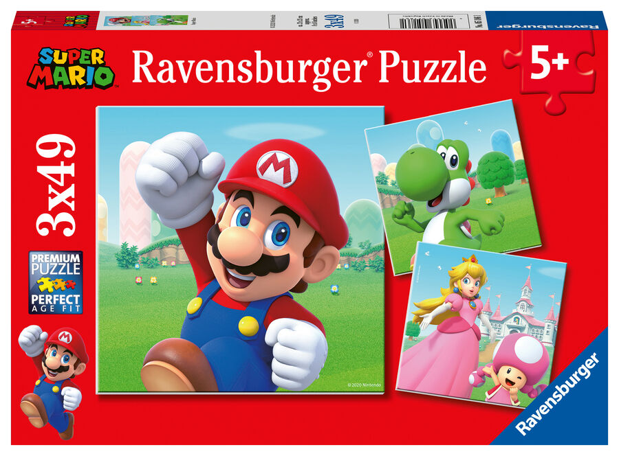 Ravensburger Puzle 3x49 piezas Super Mario