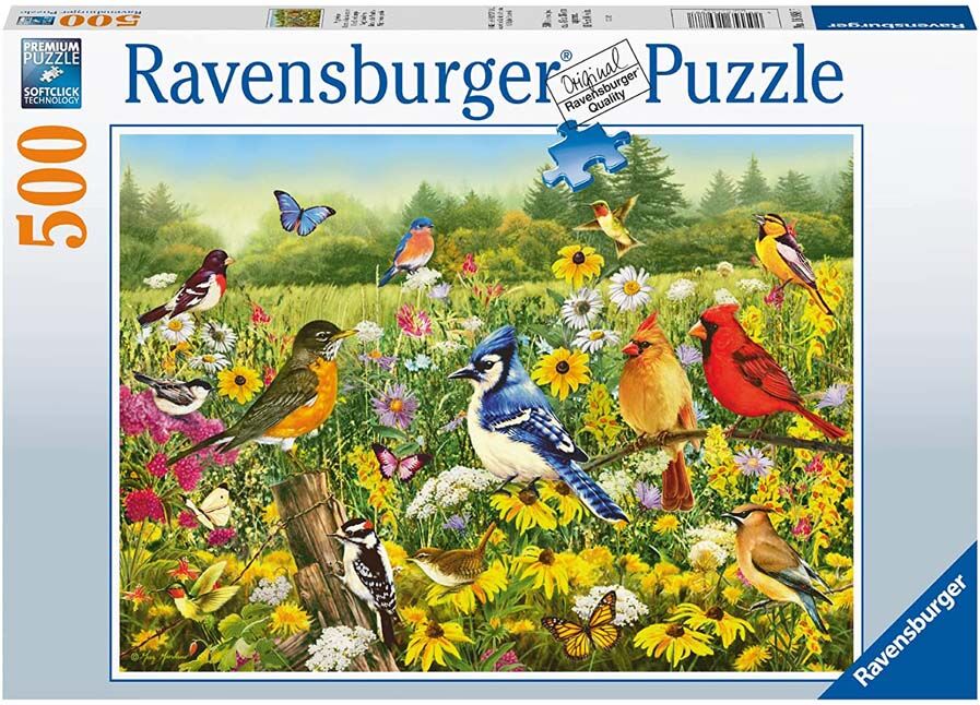 Ravensburger Puzle 500 piezas Pájaros en el prado