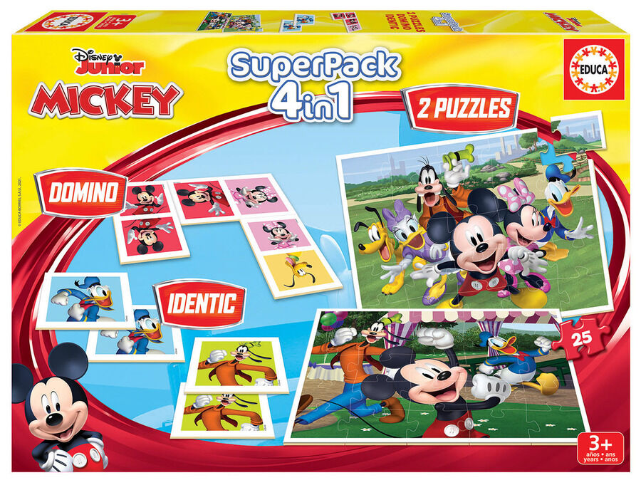 Educa Borras Super Pack Mickey and Friends 4 en 1