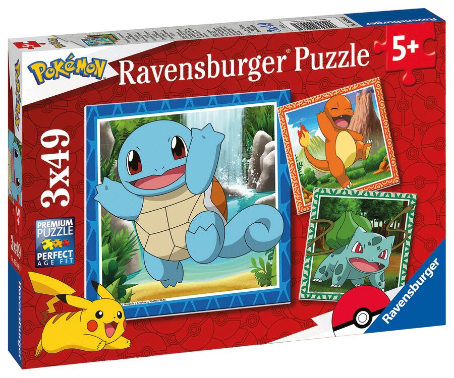 Ravensburger Puzle 3x49 piezas Pokémon