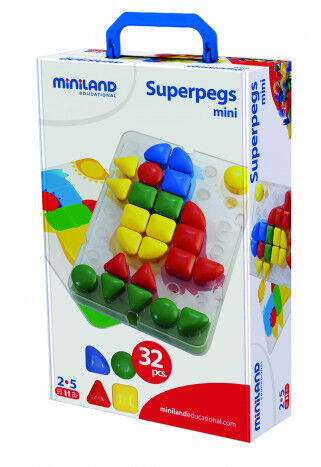 Miniland Juego Super pegs mini