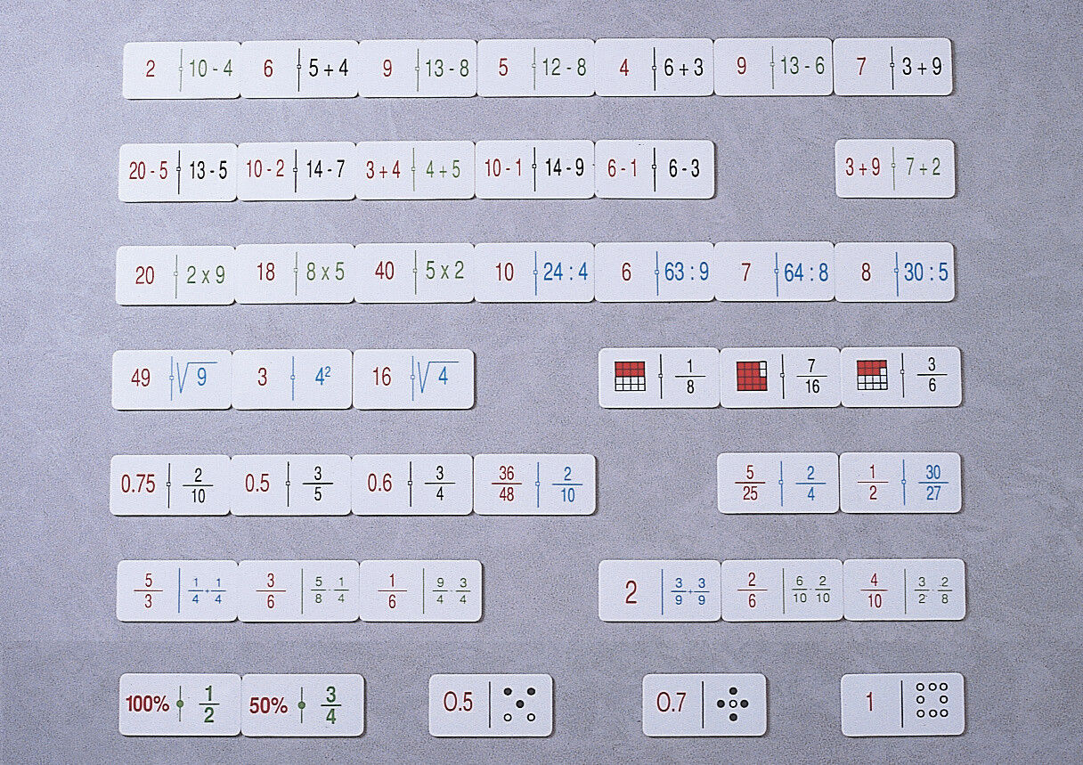 Nardil Juego  Domino potencias / raíces - fracciones