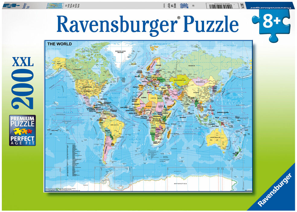 Ravensburger Puzle 200 piezas Mapa del Mundo