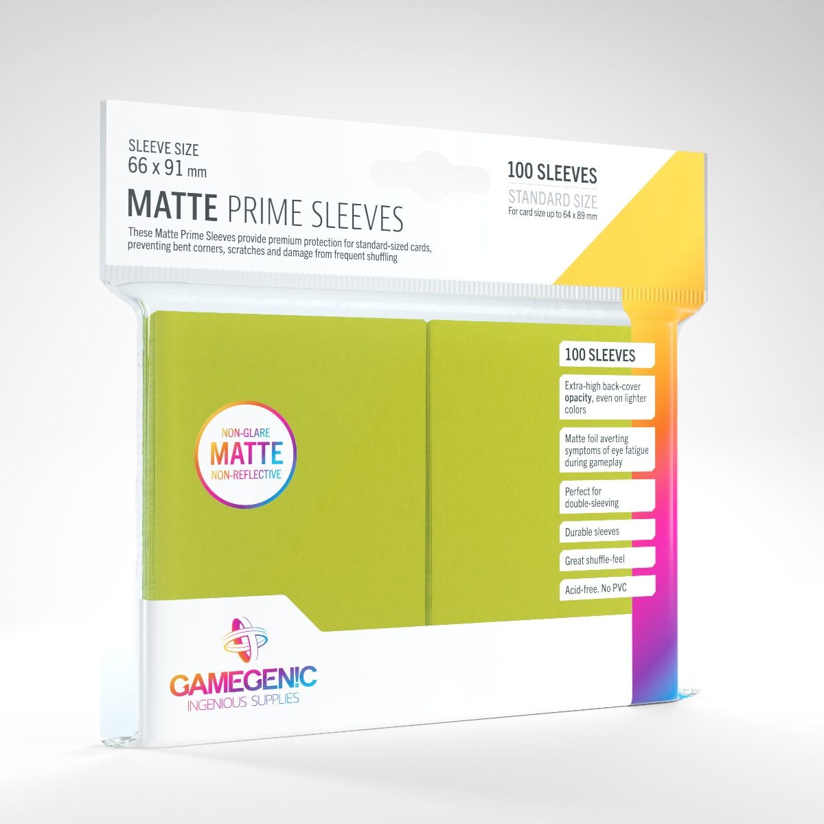 PRiME GameGenic Matte Prime Sleeves Lime (100)