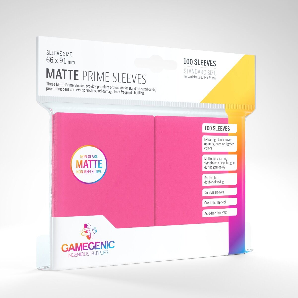 PRiME GameGenic Matte Prime Sleeves Pink (100)