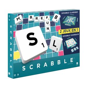 Scrabble Classique 2 En 1 Avec Plateau Reversible - Jeu De Societe - 8 Ans Et + - Mattel Games