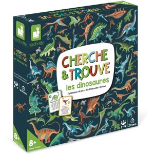 Jeu de Societe Enfant - Jeu d'Observation - Cherche et Trouve les Dinosaures - 1 Plateau + 80 Cartes + 9 Jetons