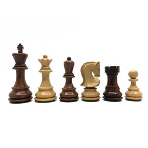 Coffret de 32 pièces d'échecs en bois noble