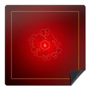 Tapis universelle rouge - Jeux de plateaux 4-8 joueurs - 92x92 cm