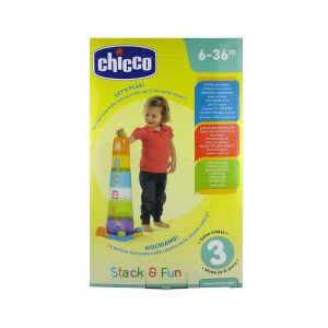 Chicco Baby Senses Stack et Fun 6-36 Mois - Boîte 4 pieces puzzle + 6 coupes emplilables + 4 balles