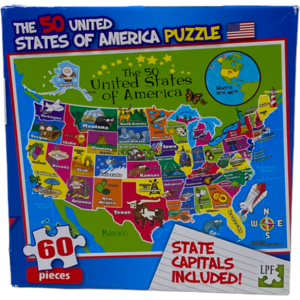 Puzzle - The 50 united states of America - 60 pièces