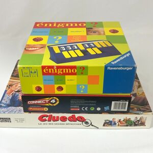 3 jeux de société - puissance 4 - énigmo - cluedo  Multicolore - Publicité
