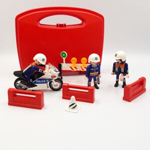 Playmobil 'Equipe de policiers' dans la mallette rouge - Publicité