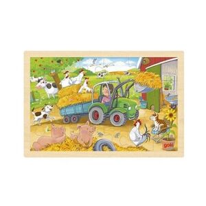 Goki puzzle Petit tracteur 30 x 20 x 1 cm bois 24 pièces - Publicité