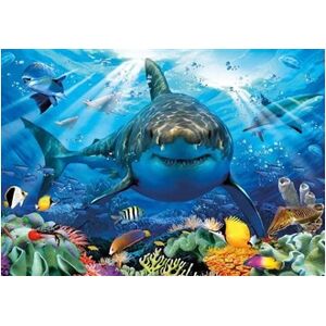 Educa Puzzle monde sous marin avec grand requin blanc et poissons et raies manta 500 pieces - collection animaux de la mer - - Publicité