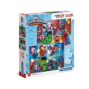 Clementoni Puzzle Super Hero Adventures 2 puzzles 20 pièces - Publicité