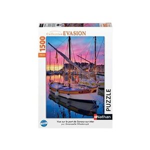 Nathan Puzzles Puzzle n 1500 p - vue sur le port de sanary-sur-mer - Publicité