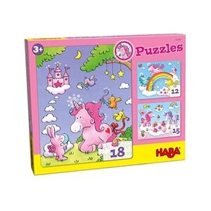 HABA puzzle Puzzle 3-en-1 filles en carton 45 pièces - Publicité