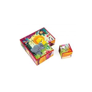 Janod Puzzle pour enfants Kubkid 9 cubes Animaux de la Jungle - Publicité