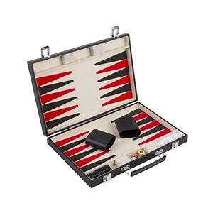 Engelhart Backgammon rouge et noir - 36 cm x 36 cm x 5 cm - Publicité