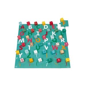 Janod Kubix 40 cubes + Puzzle Lettres et Chiffres - Publicité