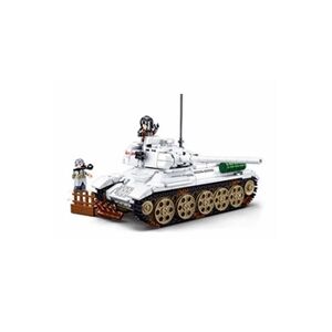 Jeu de construction army tank blanc bataille de budapest M38-B0978 sluban - Publicité