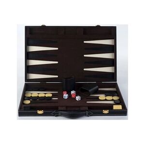 Engelhart Grand jeu de Backgammon en bois finitions simili cuir - Publicité