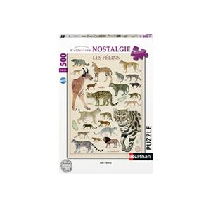 Nathan Puzzle 500 pièces Les félins Muséum national d'Histoire naturelle - Publicité