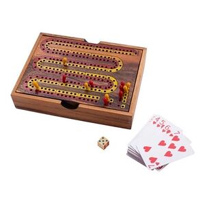 Engelhart - Cribbage en bois dans un coffret avec cartes - jeu de société pour 2 joueurs et + à partir de 8 ans - 16,7 x 22,2 x 4,3 cm - Publicité