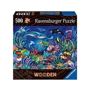 Ravensburger Puzzle en bois - Rectangulaire - 500 pcs - Monde marin coloré - Adulte - 00017515 - Publicité