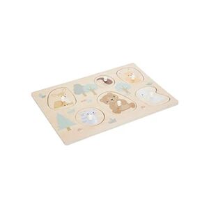 ATMOSPHERA Jeu en bois Puzzle 6p animaux - Naturel clair - Publicité