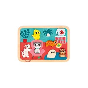 Janod Jeu d'éveil Chunky Sweet Puzzle Les Animaux familiers - Publicité