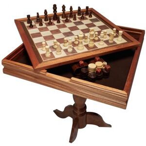 VEVOR Jeu d'Échecs Dames Backgammon 3 en 1, Échiquier en Bois de Haute Qualité de 44 x 67,5 cm, Table de Jeu Combo de Luxe, Cadeau Idéal Matériels pour Jeux de Société en Famille Fête Soirée Maison - Publicité