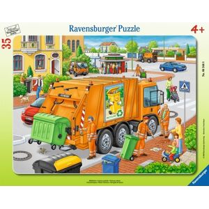 Ravensburger Puzzle a cadre camion-poubelle, 35 pieces