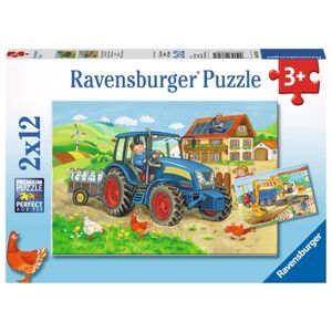 Ravensburger Puzzle chantier et ferme 2x12 pieces