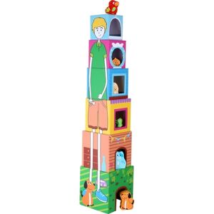 small foot® Cubes tour a empiler, figurines animaux