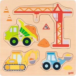 goki Inserer des vehicules de construction de puzzle