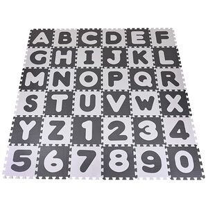 knorr toys® knorr® toys Dalles puzzle enfant alphabet et chiffres gris/blanc