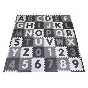 knorr toys® knorr® toys Dalles puzzle enfant alphabet et chiffres gris/blanc