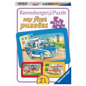 Ravensburger My first Puzzle - Puzzle cadre Animaux en action, 3x6 pieces