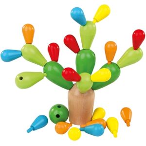 Bino Jeu d'equilibre cactus bois multicolore