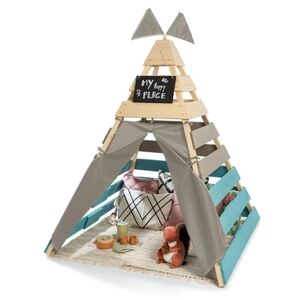 MUDDY BUDDY® Tipi enfant d'exterieur Dreamer bois, naturel/gris...